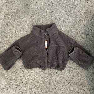 Skims Teddy Zip Up Crop Jacket